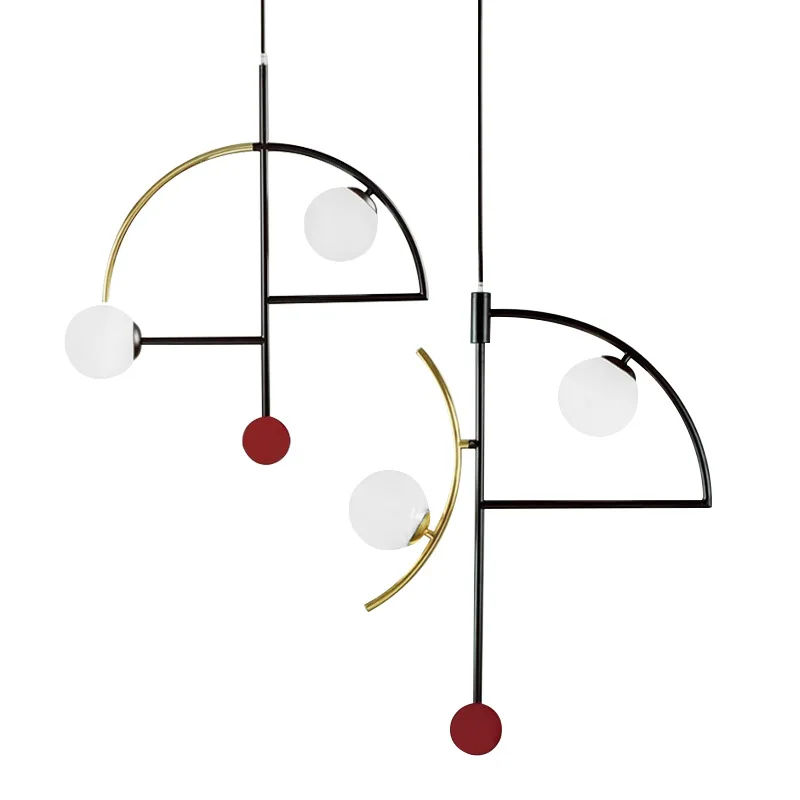 

Подвесной светильник в стиле пост-модерн, простой дизайнерский Железный креативный светильник для ресторана, спальни, гостиной, осветитель...