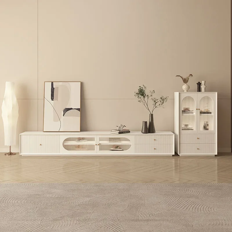 Напольная стойка для телевизора гостиной современный фермерский полный шкаф