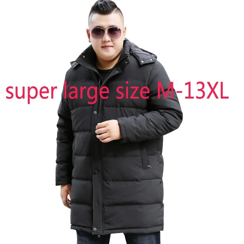 

New Arrival Fashion Thickened Down Jacket Men Extra Large Long Thick White Duck Down Loose Casual Coat Plus Size M-11XL12XL13XL