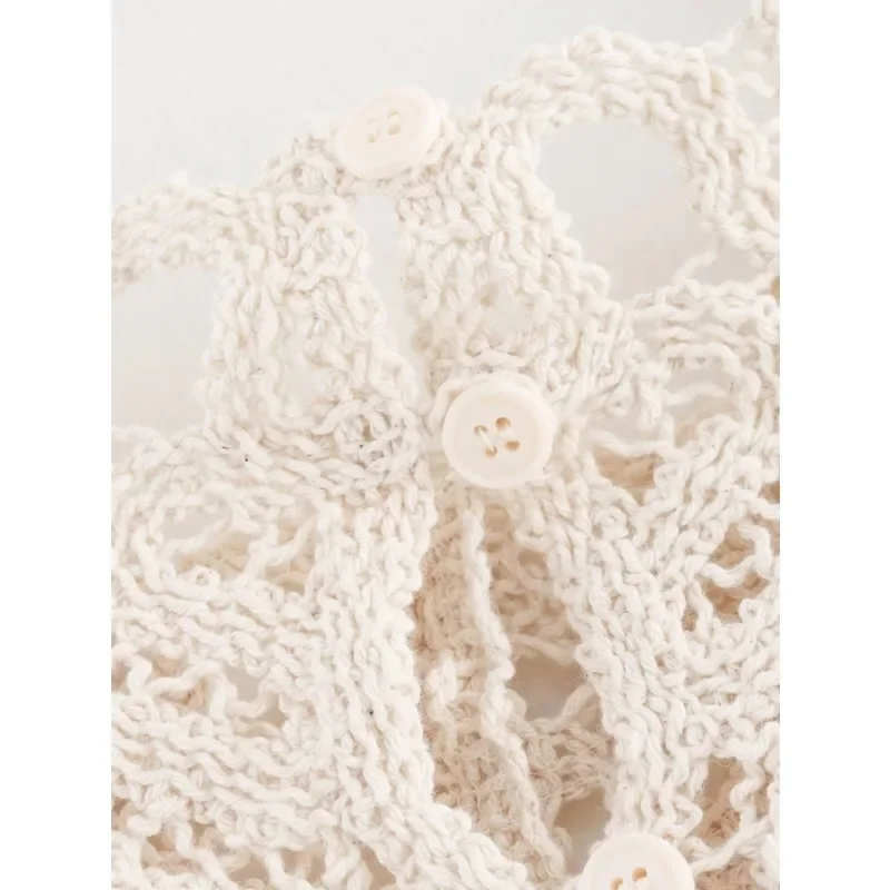 Вечерний женский модный вязаный крючком комплект из 2 предметов TRAF ZR женская