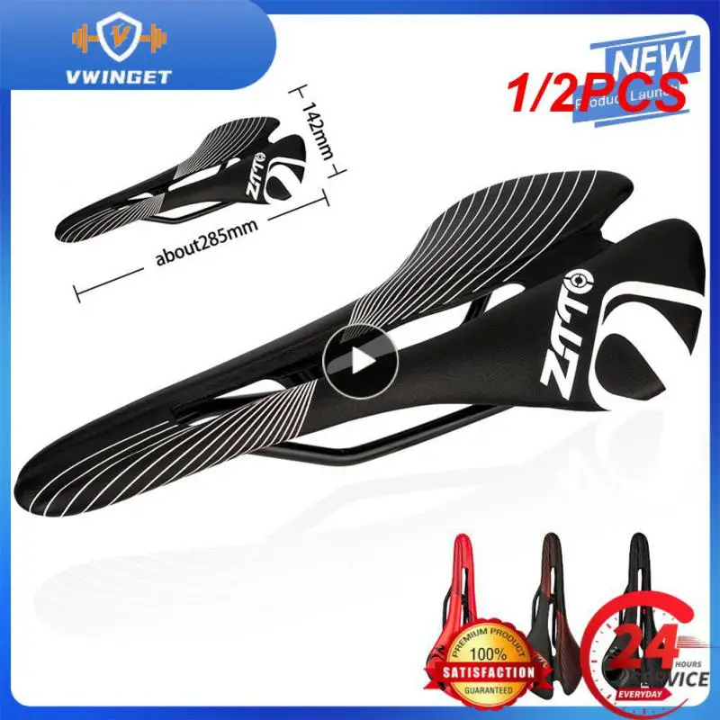 

1/2PCS Ultralight Cushion Bike Saddle Wide Hollow Racing Seat For MTB Mountain Road Bike Light Compare With Carbon Fiber