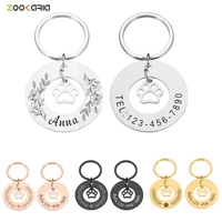 personalized dog tag custom pet puppy cat id tag dog collar accessories engraved stainless steel name number for dogs cats