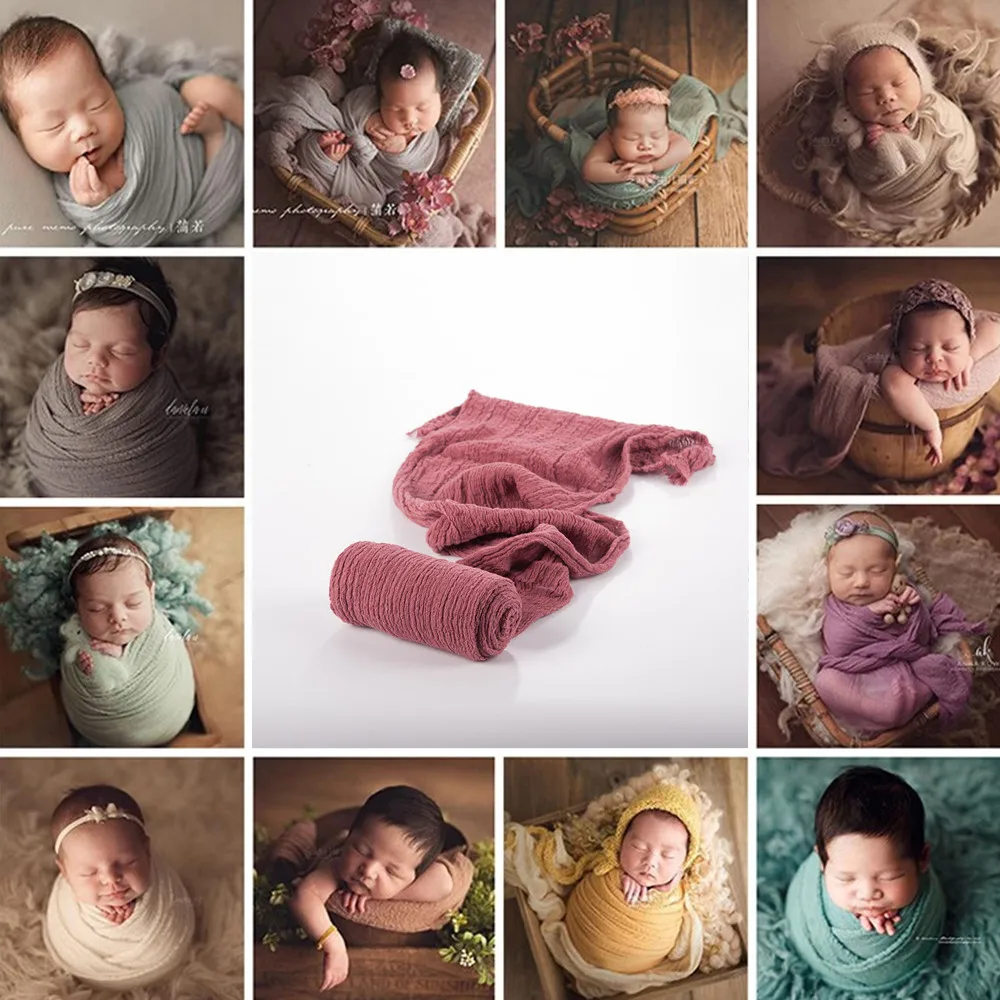 

Soft Stretchable Cotton Newborn Photo Props Wrap Baby Photography Blanket Babies Accessories