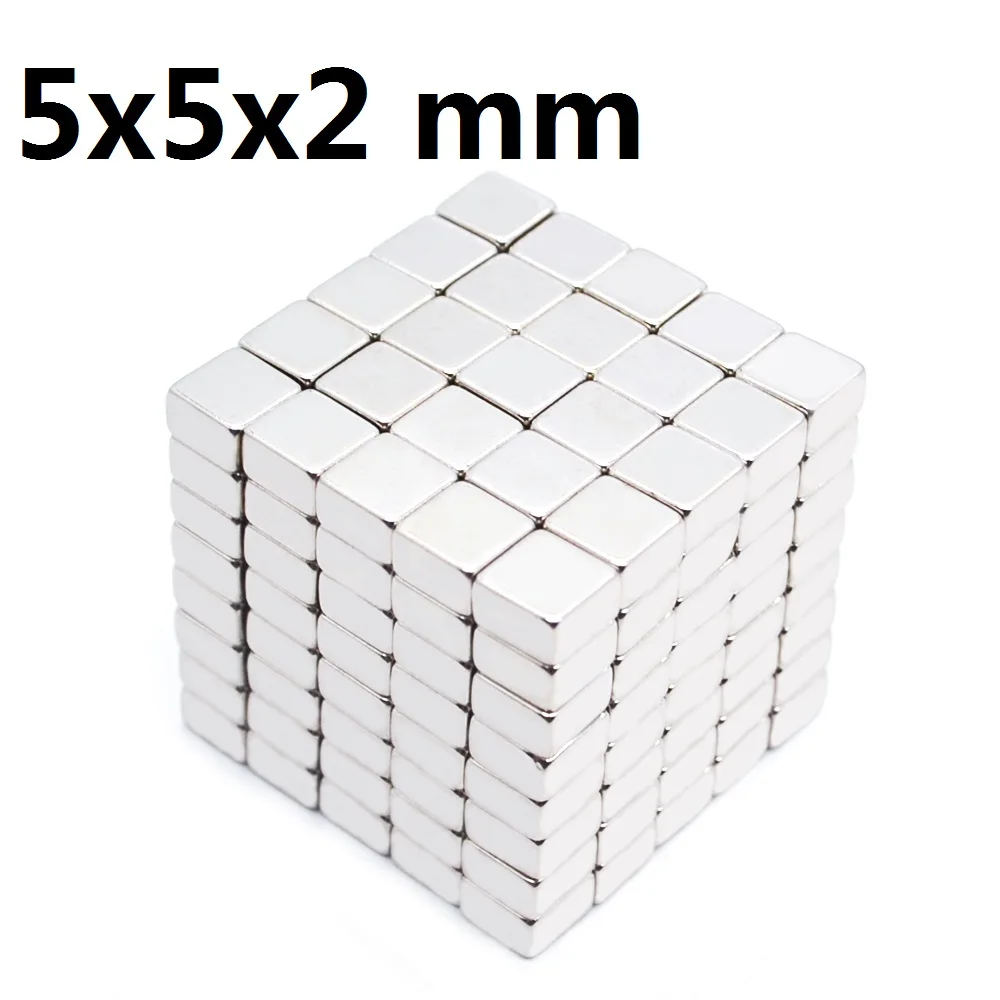 5/50/100/200/500/10000PCS 5x5x2 Super Strong Square magnet N35 NdFeB Rare Earth Magnet 5*5*2 Neodymium Magnets sheet 5x5x2mm NEW