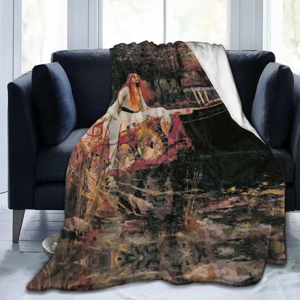 Фланелевые одеяла леди шалота от Джона Уильяма теплый мягкий Фэнтезийный плед