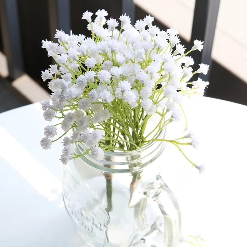 

1pcs 20cm White Gypsophila Artificial Flowers Wedding Decor DIY Bouquet Decoration Arrangement Babies Breath Plastic Fake Flower