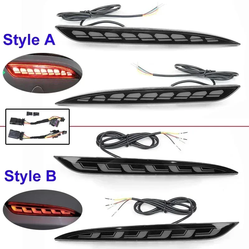 1 пара задних тормозов для автомобильного бампера фонарь динамического сигнала