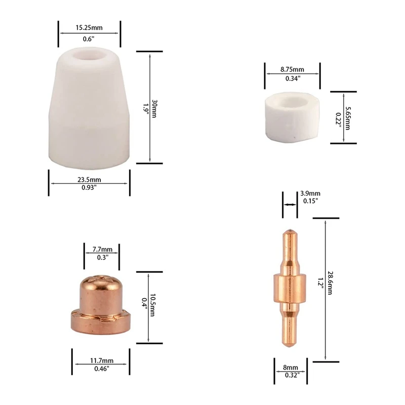 150 шт. расходные материалы для электродов плазменной резки
