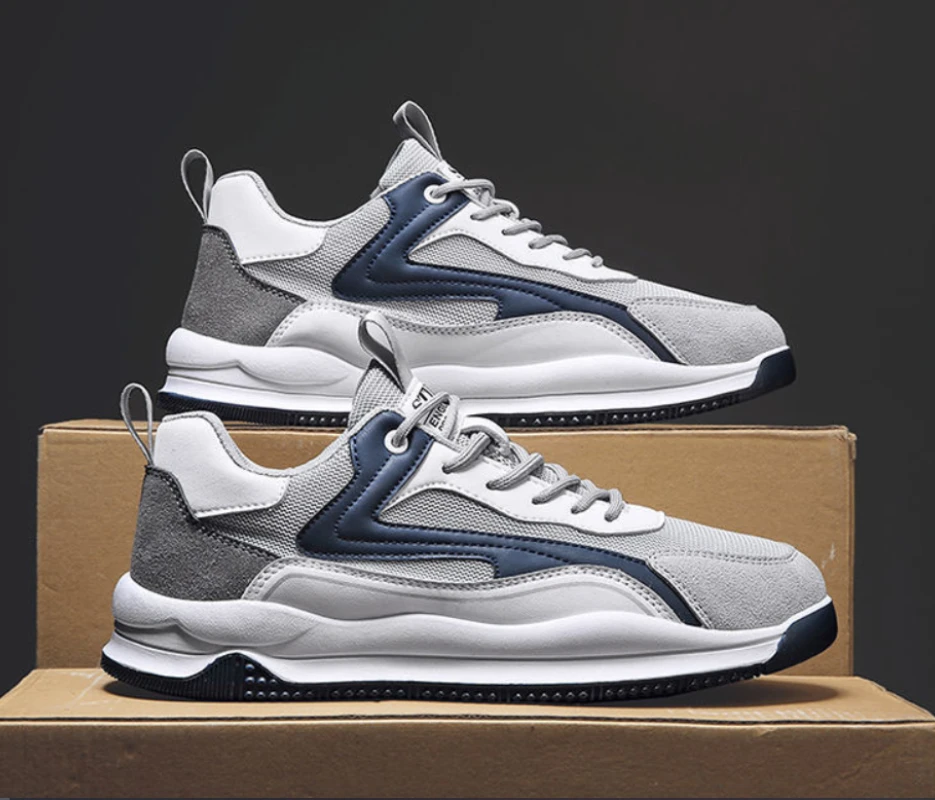 

Мужские дышащие сетчатые кроссовки, Новинка весна-осень 2022, мужская обувь, модная повседневная обувь для бега на шнуровке, Zapatillas