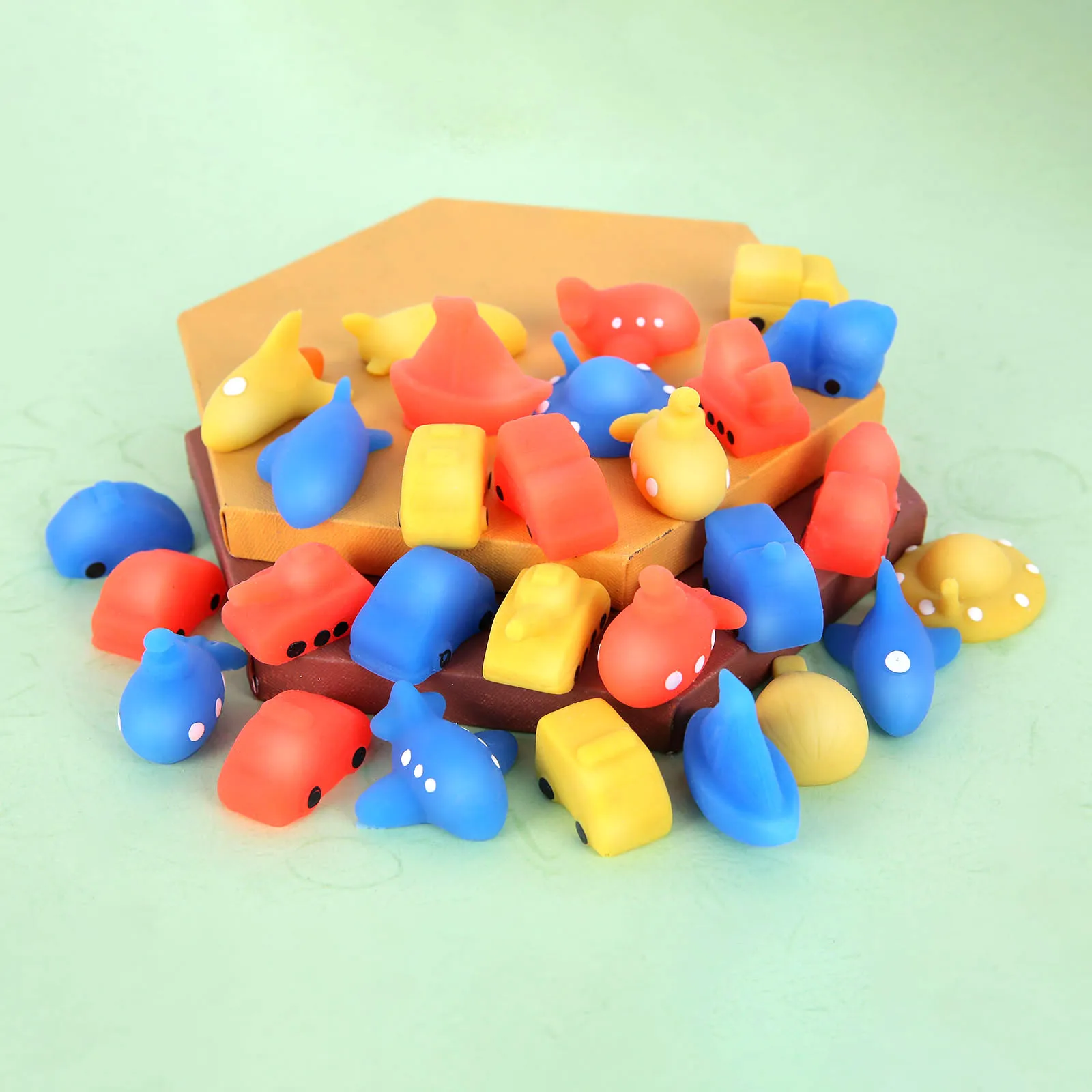 20 Pcs/Lot Kawaii Transporter Eco-Friendly Tpr Soft Rubber Kneading Baby Fun Games Leisure Toys Gifts Kids Stress Relief Toys enlarge