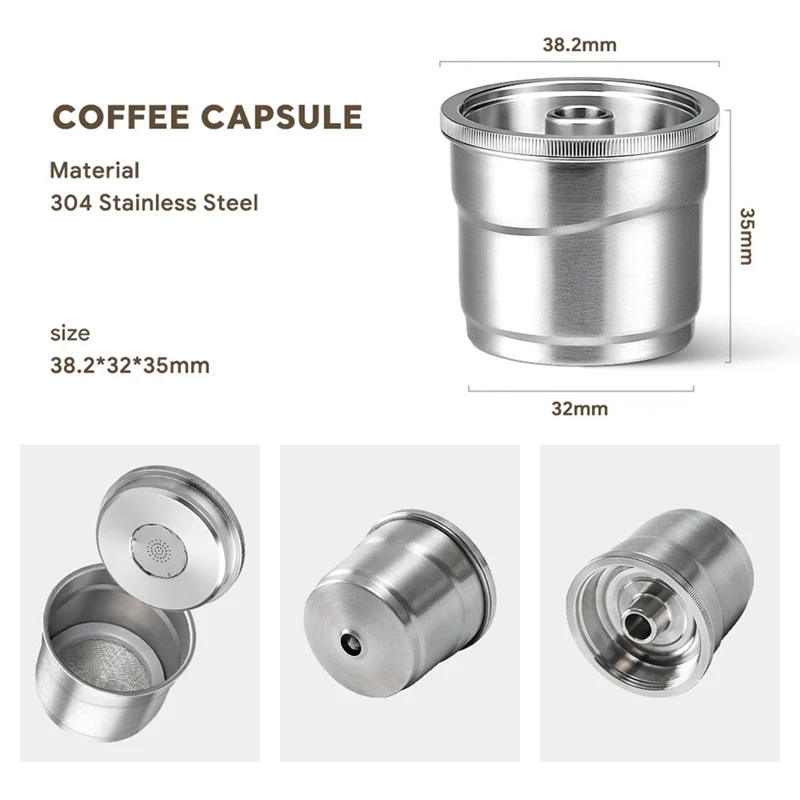 Для Illy X7/Illy Y3/Illy Y5 многоразовые капсулы для кофе фильтры щетка чистки ложки из