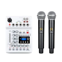 dj controlleraudio console mixer kit sound card with wireless mic dj mixer multi channel equipment bundle