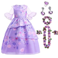 girls isabella cosplay dress cosplay princess mirabel costume children fancy dress carnival party dress anime costume