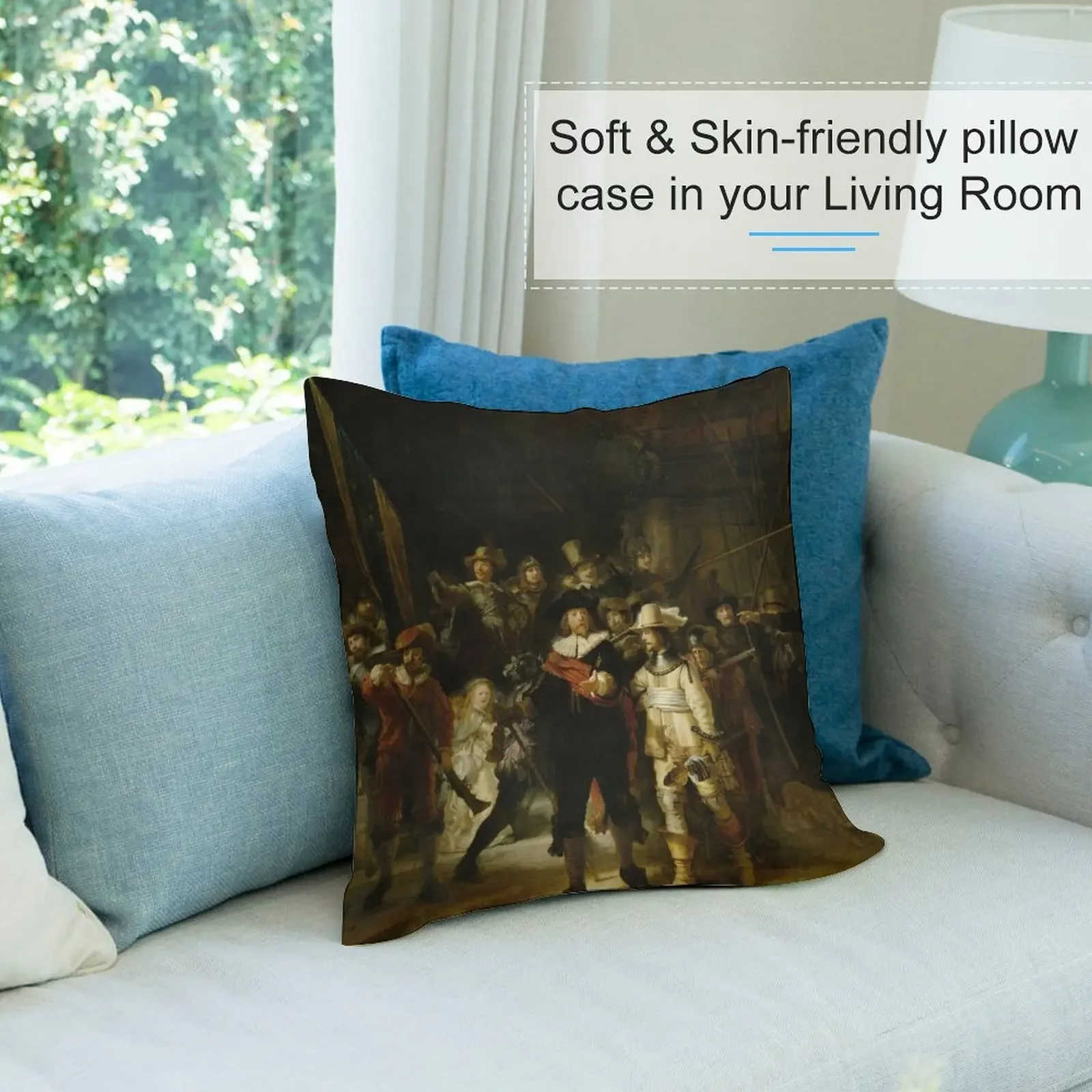 Декоративная подушка The Night Watch by Rembrandt рождественская наволочка подушки для детей