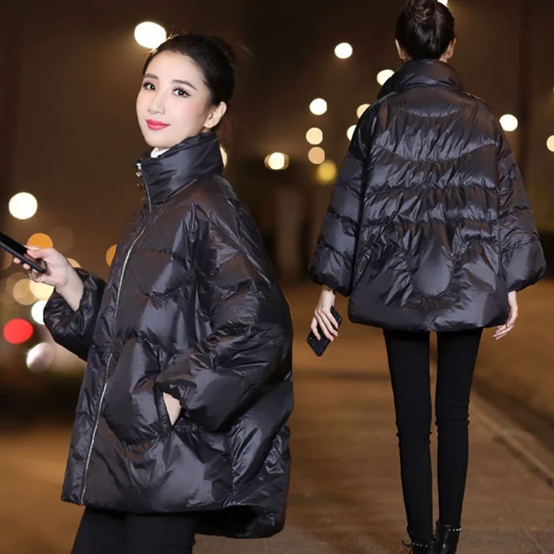 Winter 2023 New Style Down Jacket Fashion All Match Loose Jacket Korean Fashion White Duck Down Jackets Parkas Cotton Coats over
