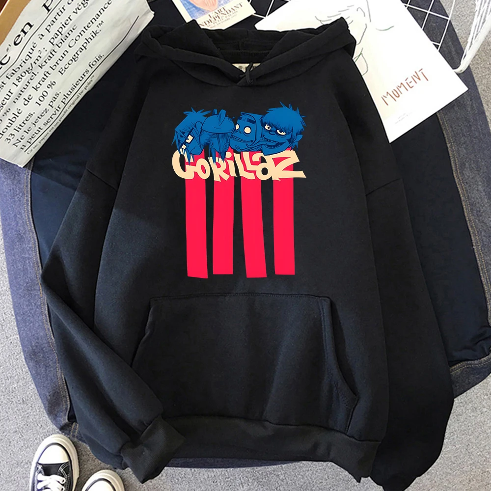 

Hoodies Gorillaz Music Band Print Sweatshirts Streetwear Men/Women Fashion Oversized Hoodie Demon Days Tracksuit Pullover Unisex