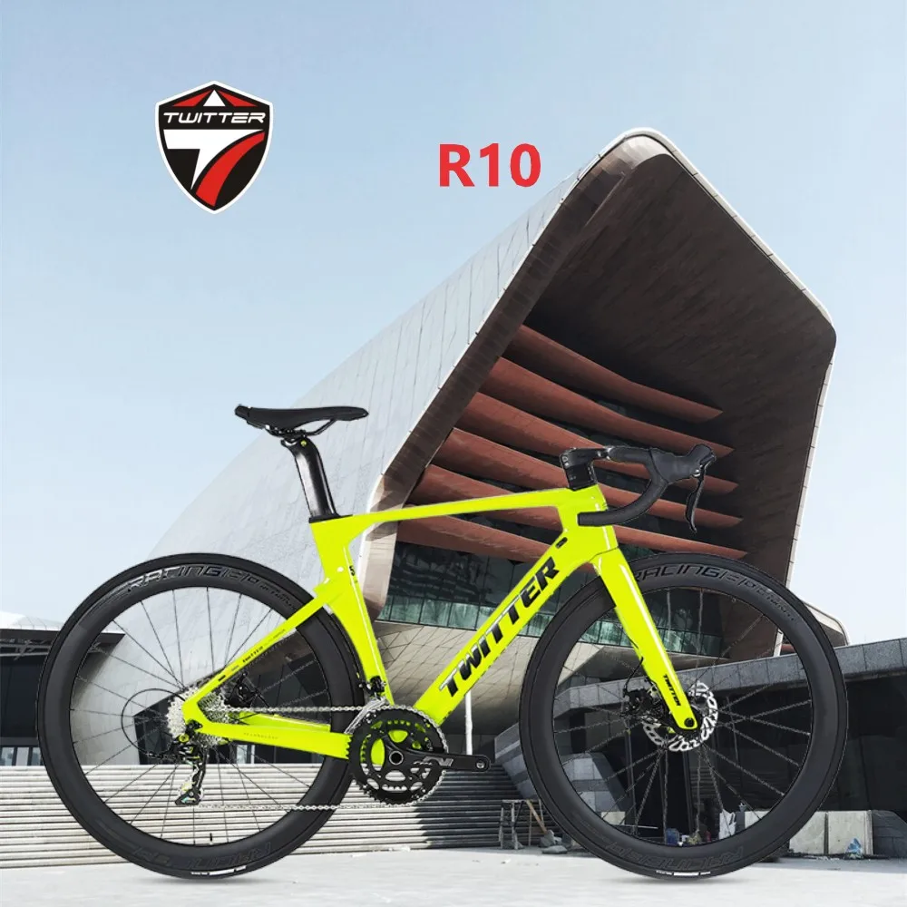 

2022TWITTER R10 OEM 700C углеродный Гидравлический дисковый тормоз, дорожный велосипед с карбоновой рамой, дорожный велосипед для взрослых, гоночные ...