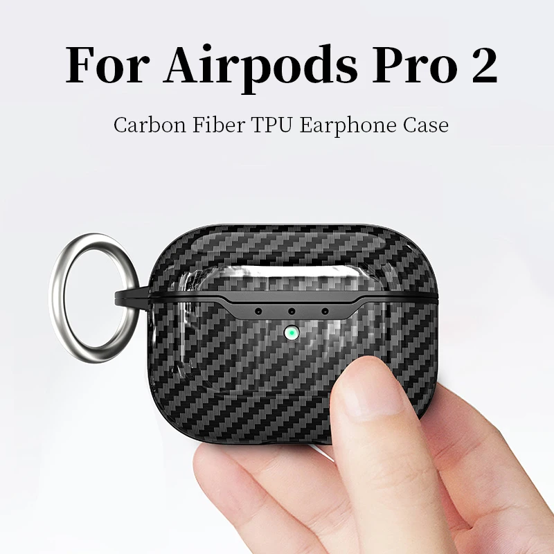 

For Airpods Pro 2 Gen 2022 Case 3 Carbon Fiber Wireless Earphone Case Headphone Cover Funda For Air Pod Pro2 2nd 3 Thin TPU Case