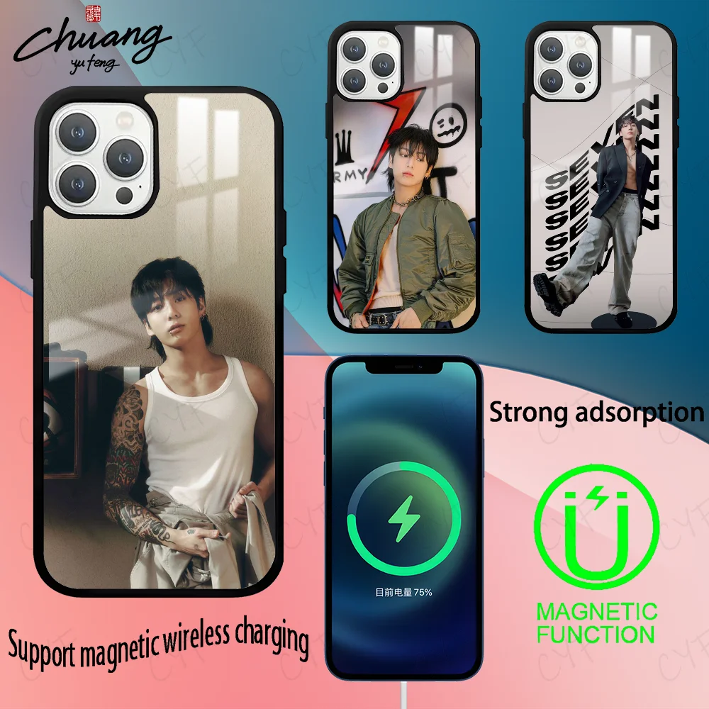 Чехол для телефона Singer J-JUNGKOOK 3D JK 11 12 13 14 15 16 Pro Max mini Plus с сильным магнитным