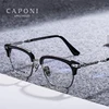 CAPONI Vintage Pure Titanium Glasses Frame Men's Computer Anti Blue Light Spectacles Customized Prescription Eyeglasses JF0017 1