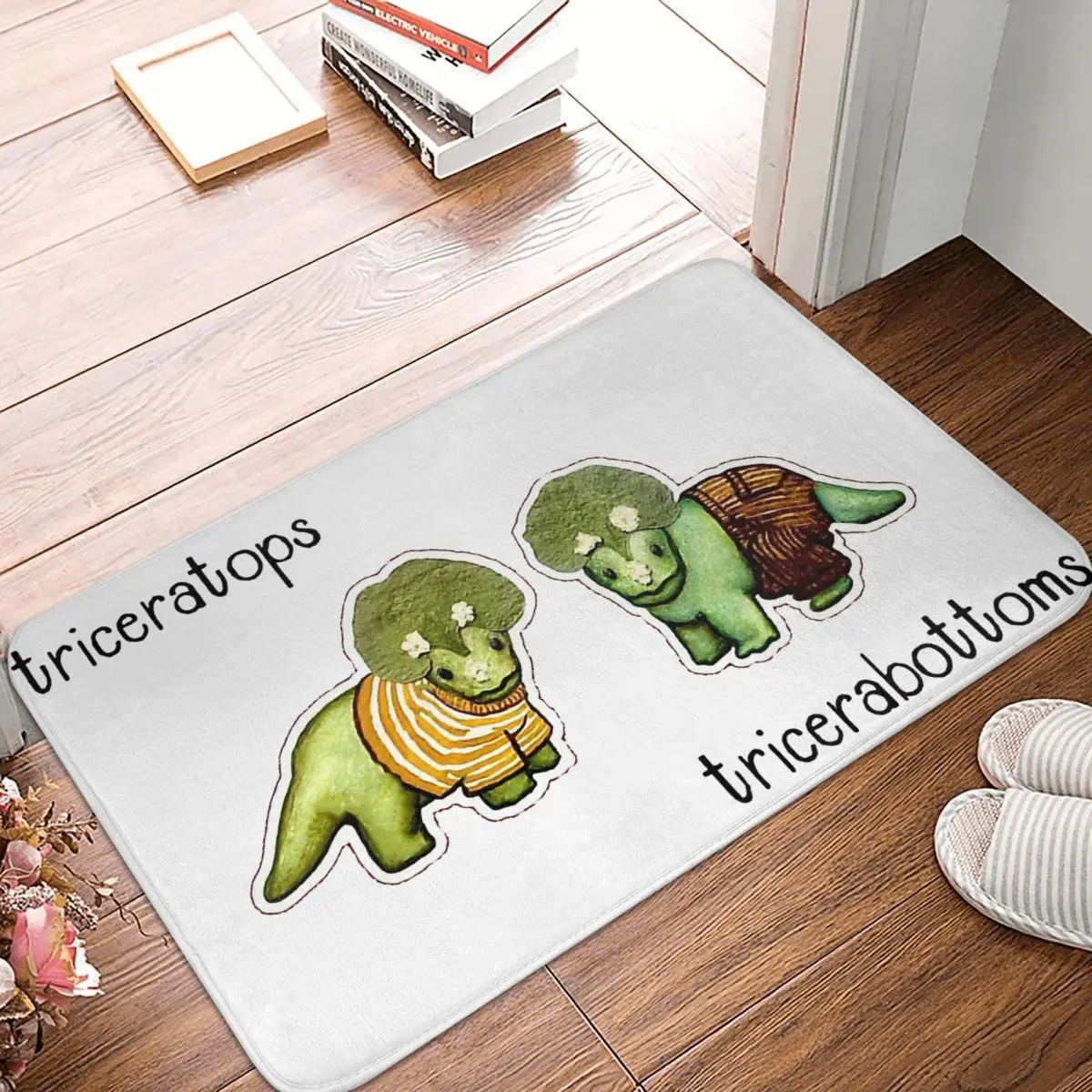 

Dinosaur Bath Mat Triceratops Tricerabottoms Doormat Kitchen Carpet Outdoor Rug Home Decor