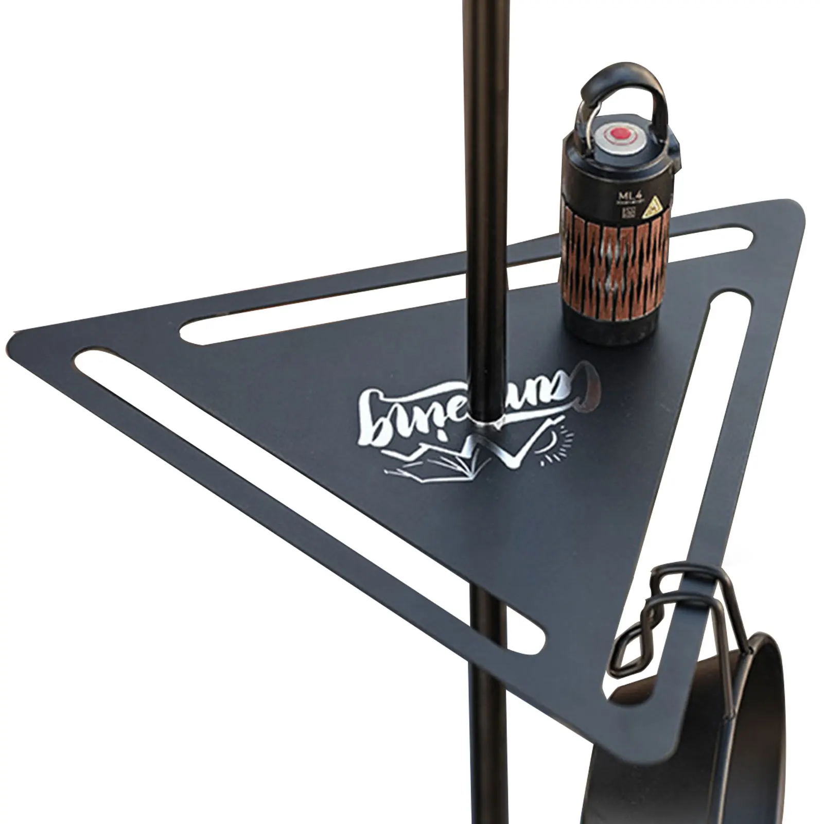 

Light Pole Tray Light Pole Tray Holder Camping Storage Tray Table Stainless Steel Table Plate Multifunctional Light Pole Storage