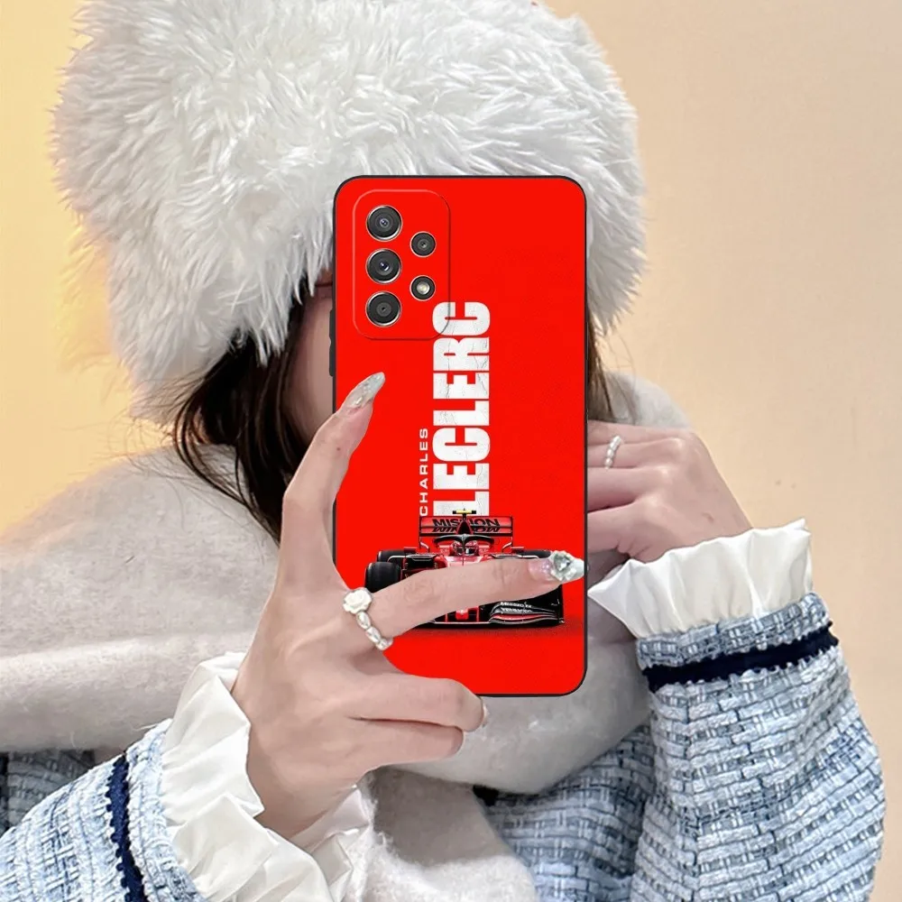 Чехол для мобильного телефона F1 Charles Leclerc Samsung Galaxy A91 70 54 53 52 34 24 21 Note 20 10 M54 Plus Ultra 5G Black