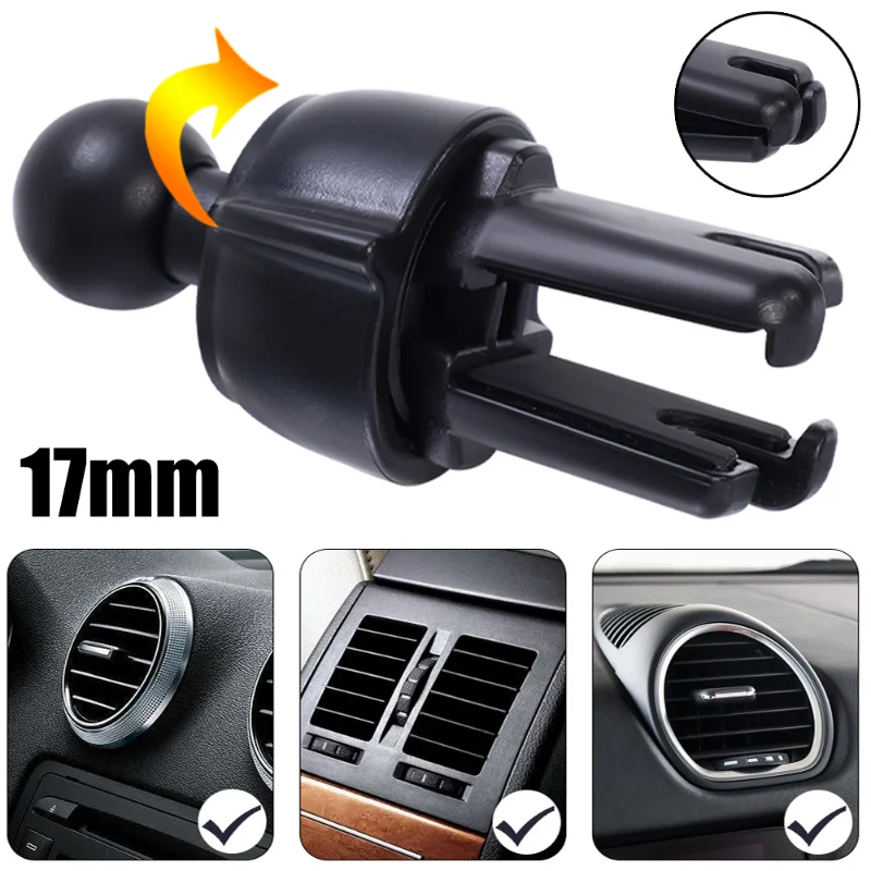 

Car 17mm Ball Head Stand Air Vent Clip Mount Hook Clamp Mobile Phone Bracket Interior Phone Holder Clips