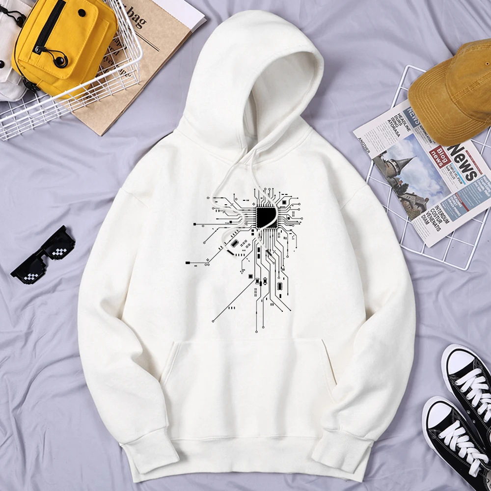 

Мужская толстовка с капюшоном и принтом в виде сердца