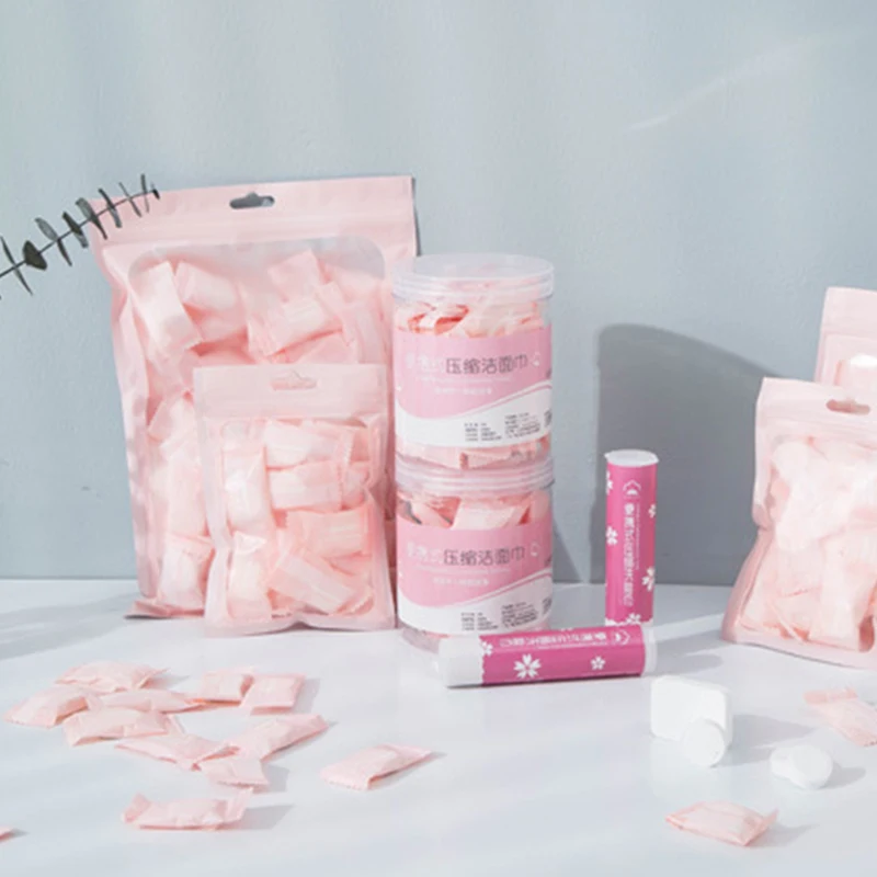 Compressed Portable Travel Non-woven Face Towel Water Wet Wipe Outdoor Moistened Tissues Candy Towels