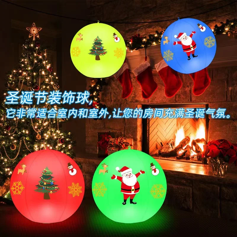 

LED luminous Christmas ball solar charging RGB colorful lights wireless remote control swimming pool courtyard garden landscape