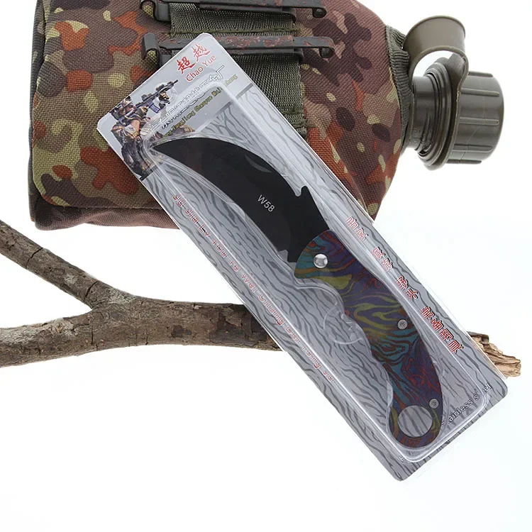 Складной нож походный клинок из нержавеющей стали с цветной ручкой без