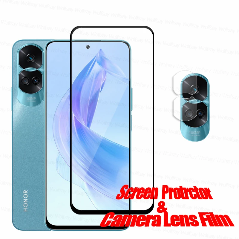 

For Honor 90 Lite Glass Protector Honor 90 Lite Screen Protector Full Glue Tempered Glass Protective Phone Film Honor 90 Lite