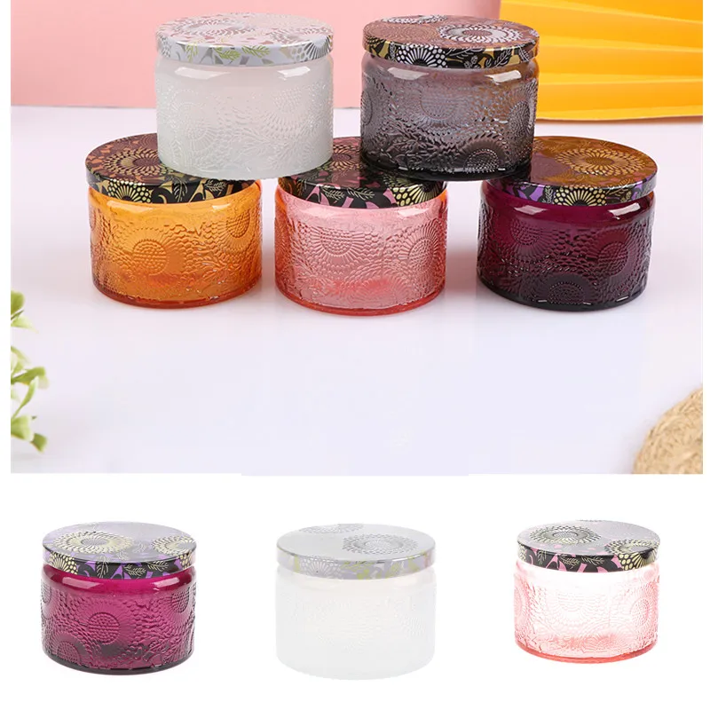 120ml Candle Holder Glass Containers Candle Cup With Bamboo Lid Scented Candle Jar Home Diy Candle Making Accessories