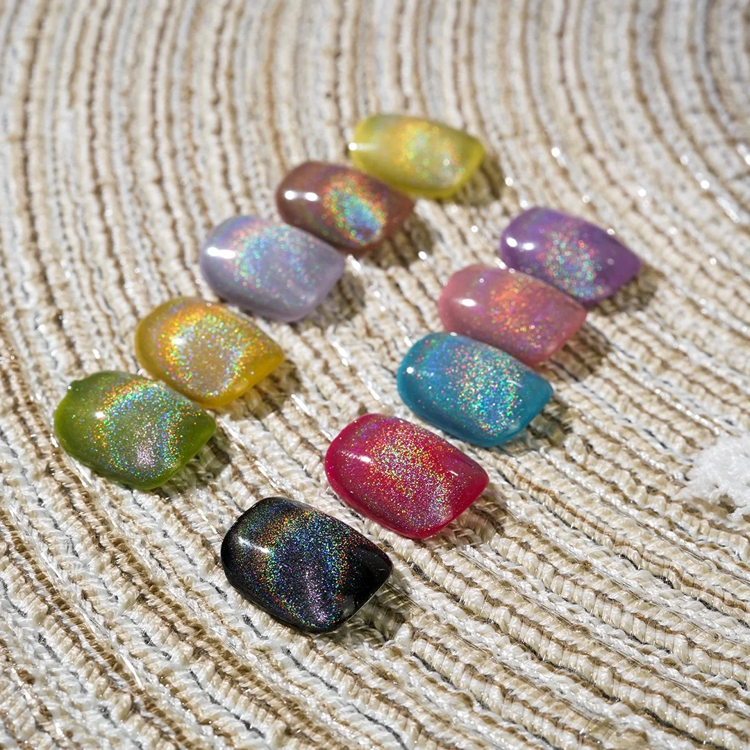 гель лак для ногтей Гель-лак кошачий глаз лазерный Радужный Галактический