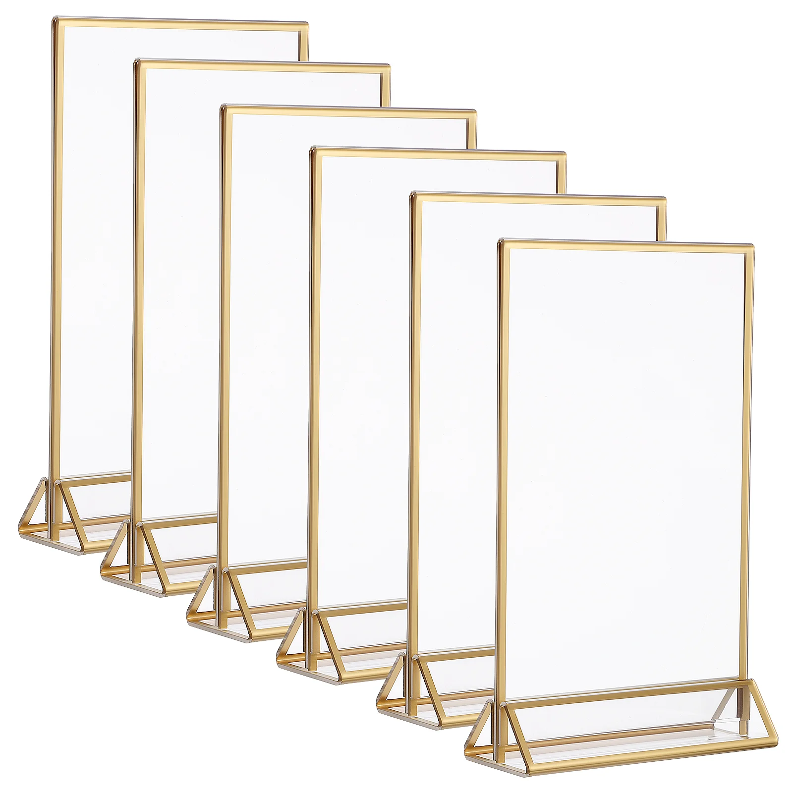 

Clear Sign Holders Tabletop Display Stands Vertical Holders for Restaurants Wedding Shops