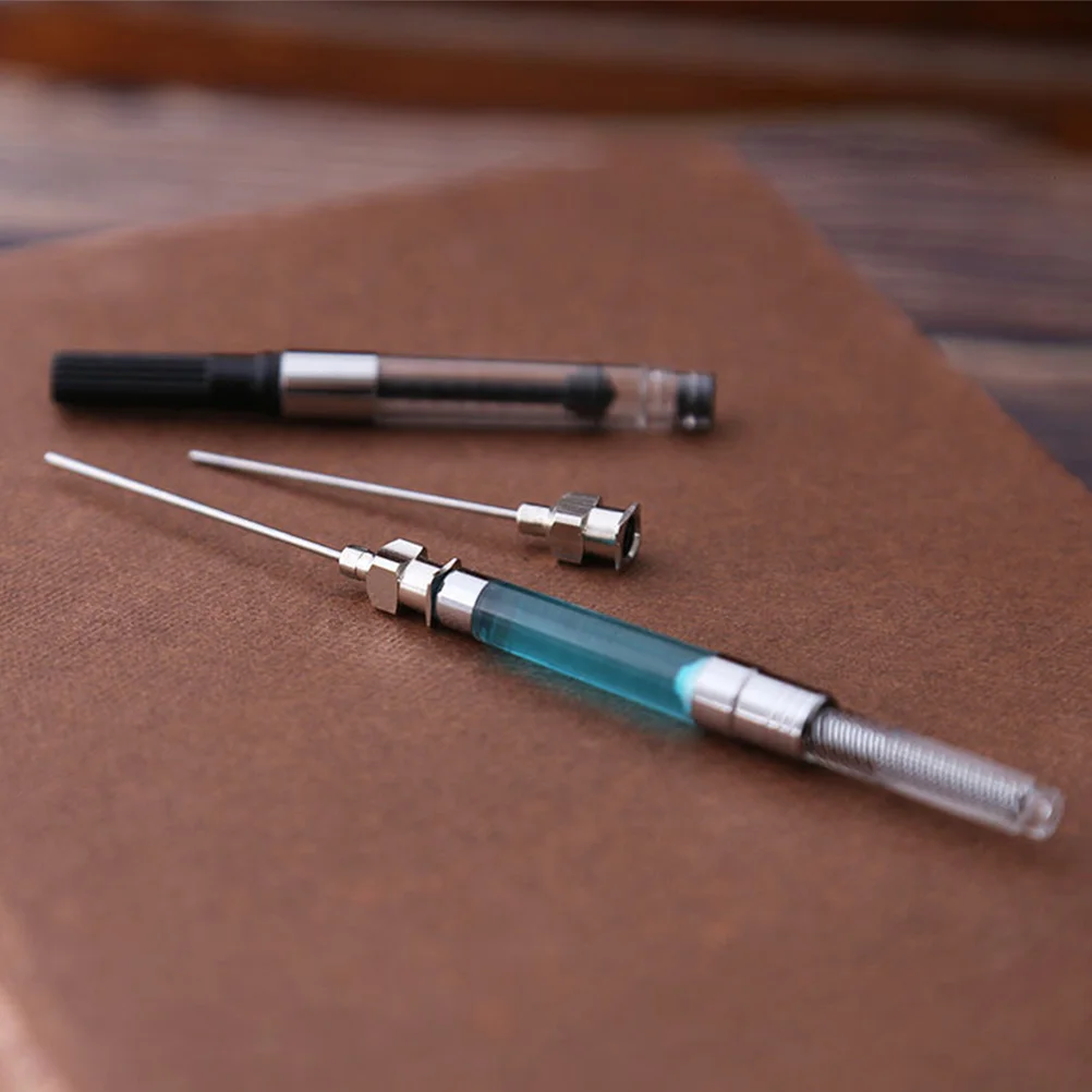 

12 Pcs Just Pen Ink Absorber Spring Filler Syringe Jet Stainless Steel Auxiliary