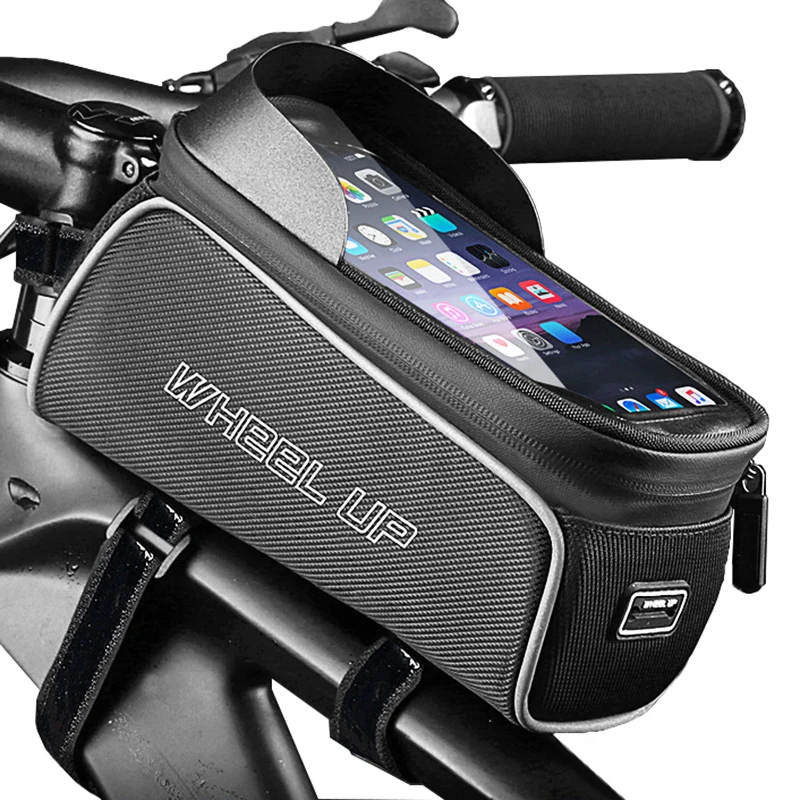 

WHEEL UP Bike Bag Front 6.5 Inch Reflective Rainproof Touch Screen Phone Case Bag Bicycle Top Tube Bag Cycling Accessories