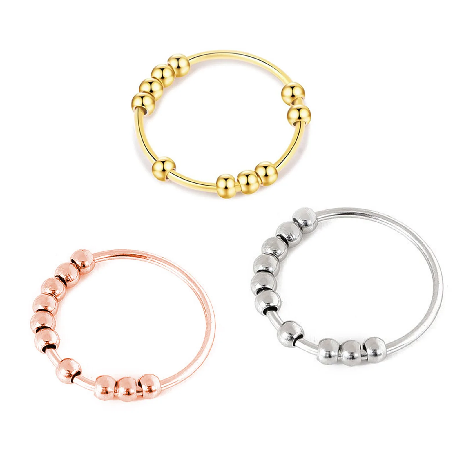 1 шт. простое медное Нерегулируемое кольцо для снятия стресса и тревоги с