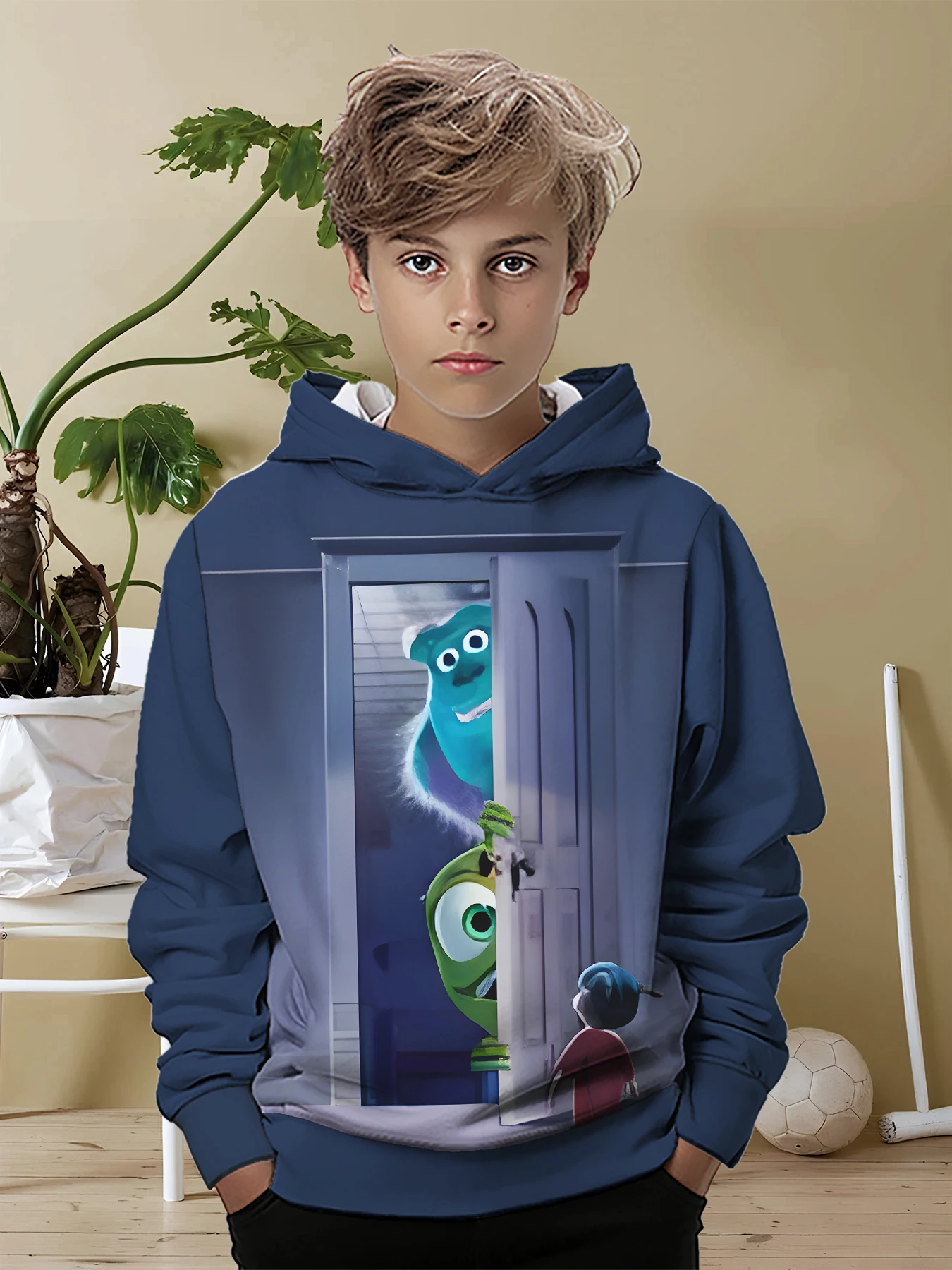 Аниме M-monsters U-university 3D принт всесезонный детский повседневный свитшот крутой