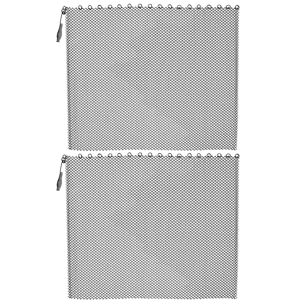 

2pcs Metal Mesh Screen Curtains for Fireplace Mesh Fireplace Screens Fireplace Panels