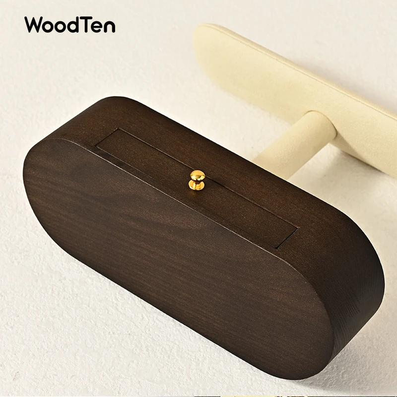 WoodTen подставка для часов из цельного дерева с выдвижными ящиками, двухслойная подставка для часов, ожерелья, браслета, органайзера, стойка для ювелирных изделий, браслета (art.: 3920d2cfa0630) - 3920d2cfa0630
