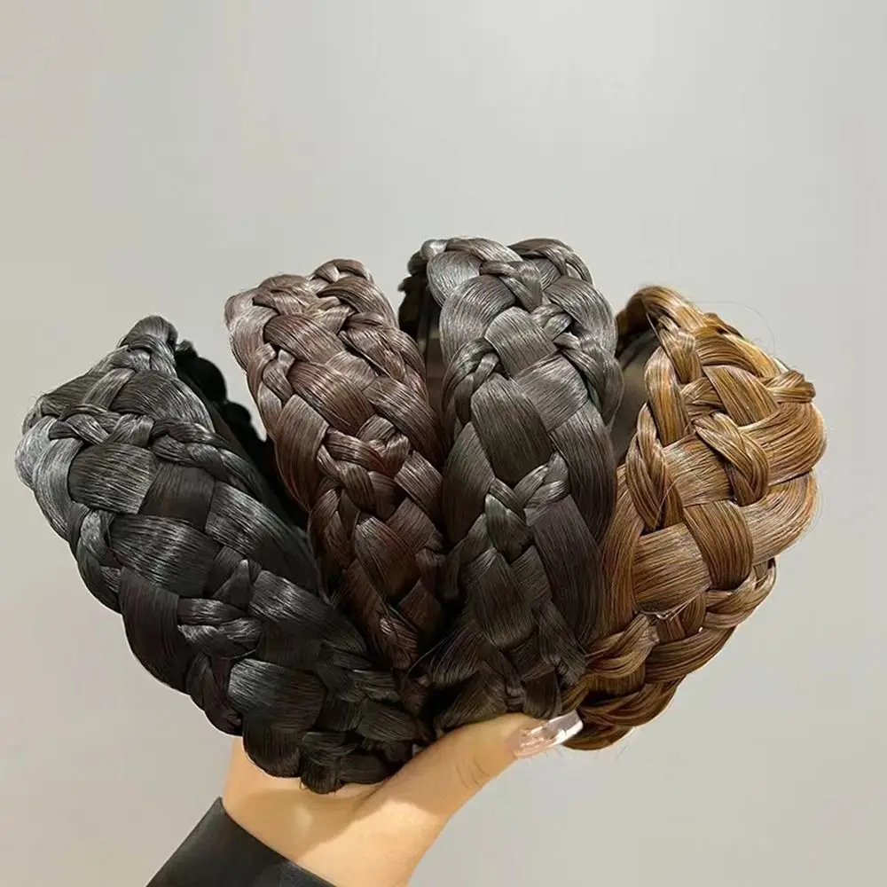 

High Cranial Top Artifact Non-slip Female Hairbands Wide Hair Hoop Six Strand Wig Headband Korean Style Headwear