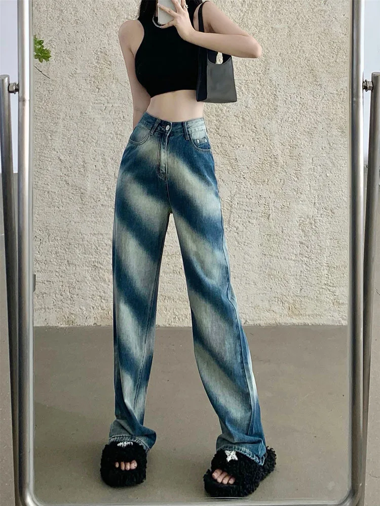 

Модные брюки в стиле хип-хоп, женские мешковатые джинсы в стиле Харадзюку, свободные брюки, повседневные готические японские брюки, летние винтажные джинсы в стиле High Street