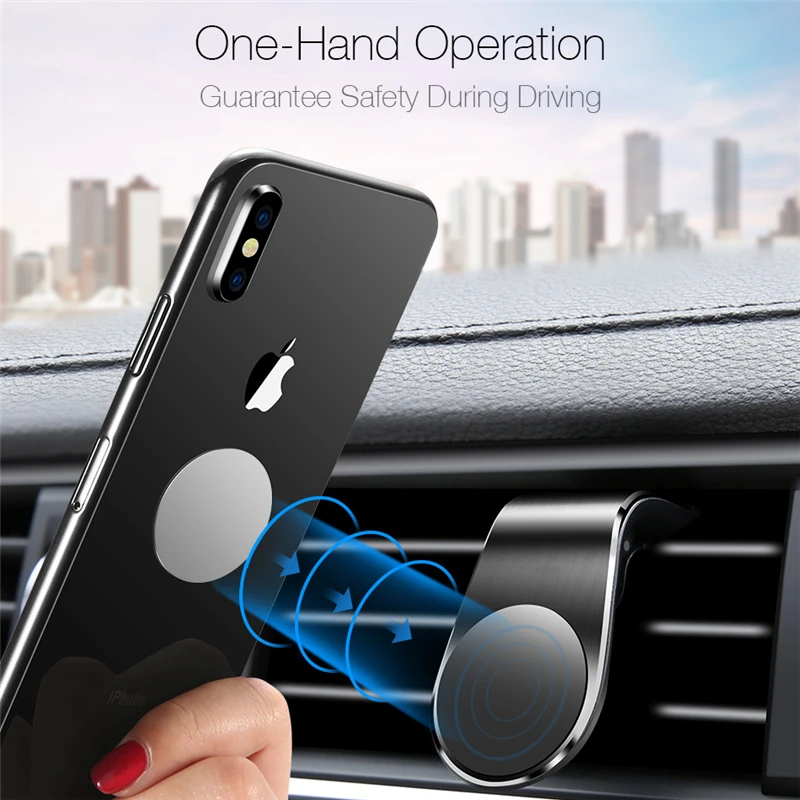 

Metal Magnetic Car Phone Holder for for Nissan Almera X-Trail Juke Hyundai Solaris Tucson Sonata Elantra