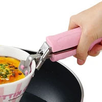 anti scalding dish clamp hot bowl holder pot pan gripper clip dish plate bowl clip retriever tongs plastic handle kitchen tools