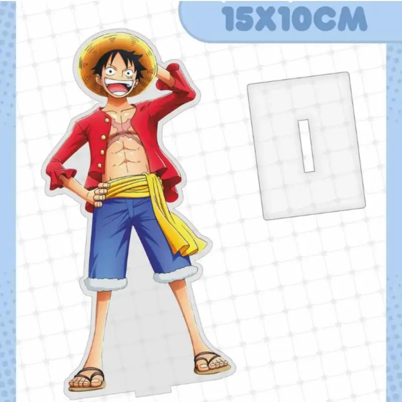 Фото Акриловая подставка 15 см с персонажами аниме One Piece: Усопп, Нико Оллива, Нами, Боа Хэнкок, Монки Д. Луффи. Настольные фигурки-подставки. Подарки. №5