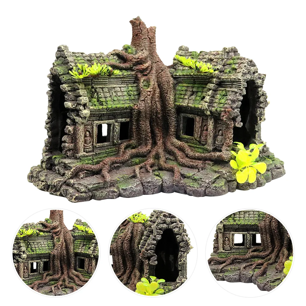 

Aquarium Underwater Landscape Ornament Resin Craft Fish Tank Tree House Ornament