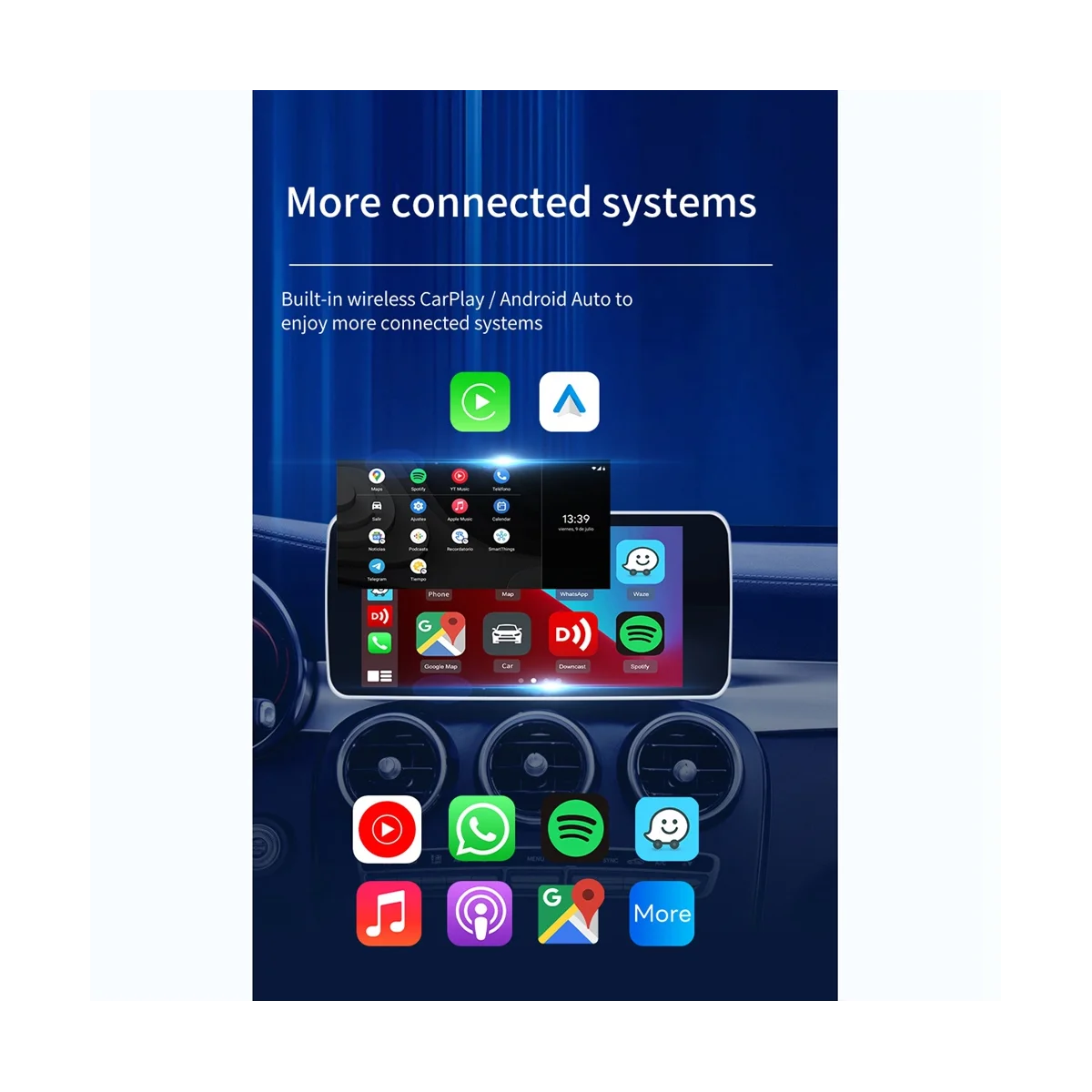

2G+16G CarPlay Ai Box Android 11 Wireless Android Auto & CarPlay Bluetooth QCM2290 4-Cores Wifi TF Card ,CPC200-Tbox