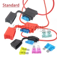 1 set middle car blade fuse box in line awg wire copper 14awg 17awg medium size auto waterproof fuse holder